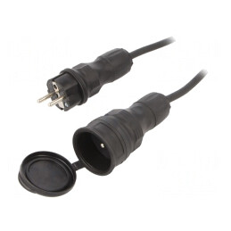 Prelungitor electric negru 25m 16A | Electronic-mag.ro | Componente Electronice