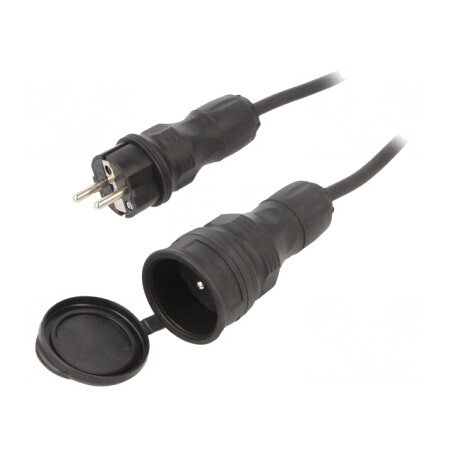 Prelungitor electric negru 25m 16A | Electronic-mag.ro | Componente Electronice