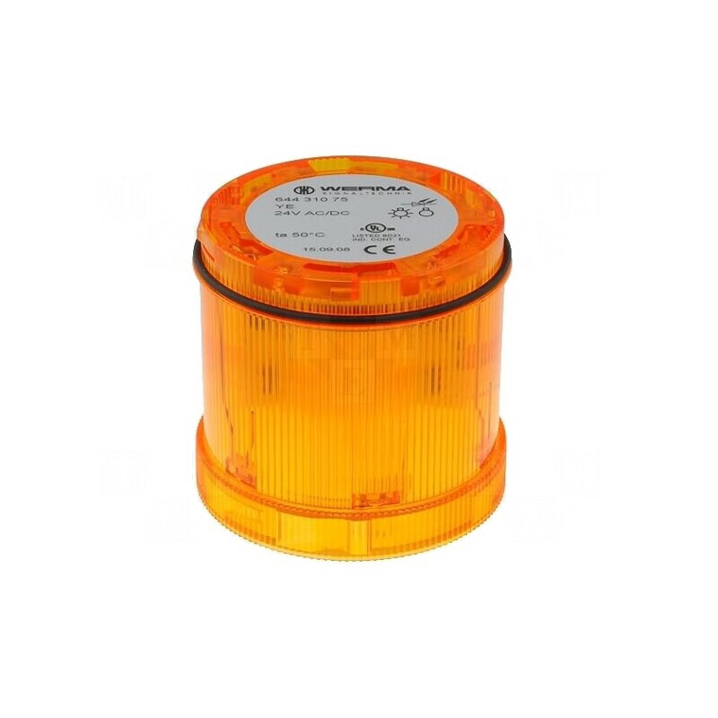 Semnalizator LED Galben 24V IP65 Ø70x65mm | Electronic-mag.ro | Componente Electronice