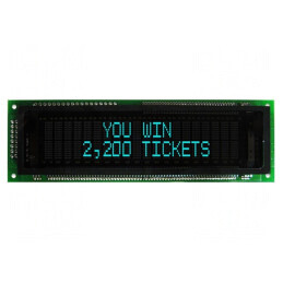 Afișaj VFD Alfanumeric 20x2 Verde | Electronic-mag.ro | Componente Electronice