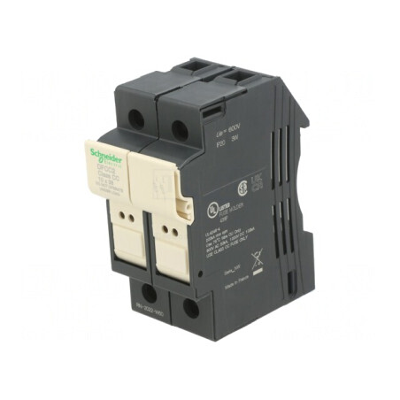 Suport Siguranță Șină DIN 2 Poli | Electronic-mag.ro | Componente Electronice