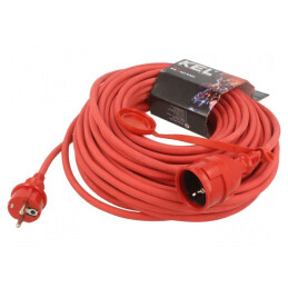 Prelungitor alimentare 25m 16A roșu 3x1,5mm2 | Electronic-mag.ro | Componente Electronice