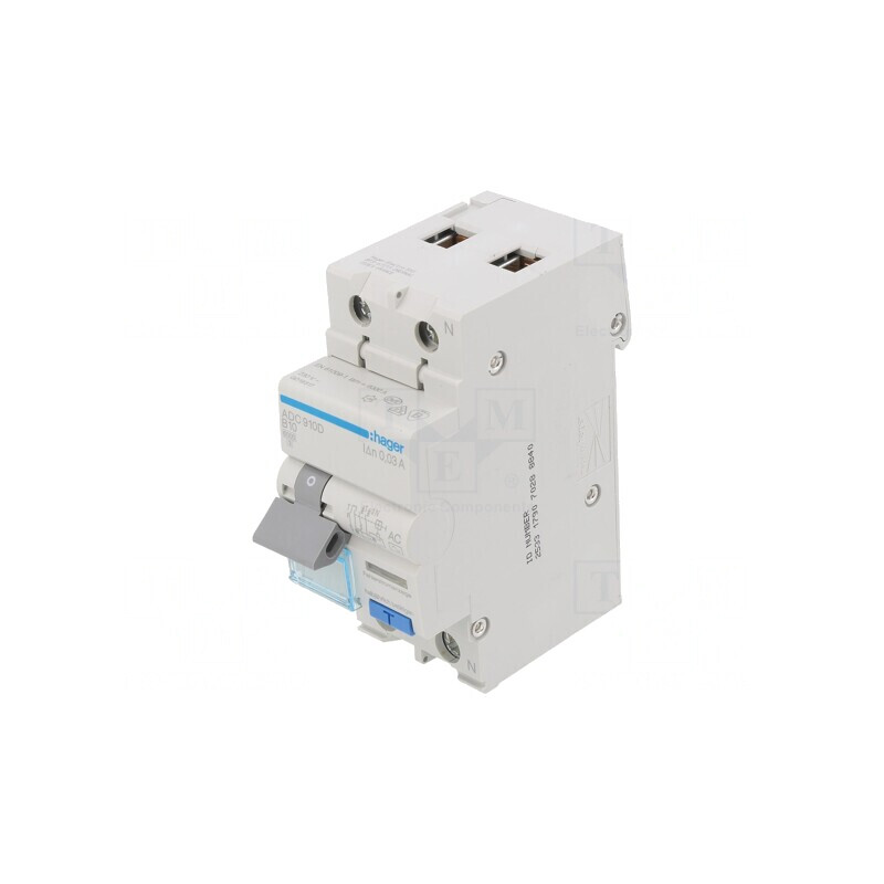 Întrerupător RCBO 10A 30mA 1P+N 240VAC IP20 | Electronic-mag.ro | Componente Electronice