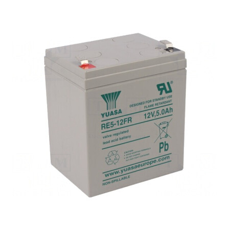 Baterie Plumb-Acid 12V 5Ah AGM întreținere redusă | Electronic-mag.ro | Componente Electronice