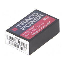 Convertor DC/DC 10W 4.5-9V la 12V 830mA DIP24 THM | Electronic-mag.ro | Componente Electronice