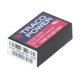Convertor DC/DC 10W 4.5-9V la 24V 416mA DIP24 THM 10-0515WI | Electronic-mag.ro | Componente Electronice