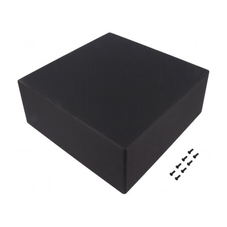 Carcasă universală aluminiu 250x250x101mm 1550NBK | Electronic-mag.ro | Componente Electronice