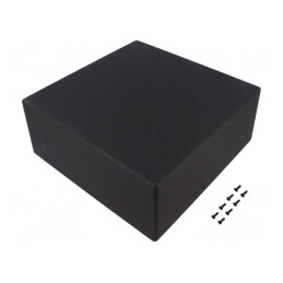 Carcasă universală aluminiu 250x250x101mm 1550NBK | Electronic-mag.ro | Componente Electronice