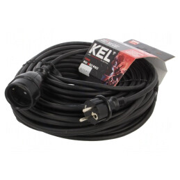 Prelungitor alimentare 30m 16A negru | Electronic-mag.ro | Componente Electronice