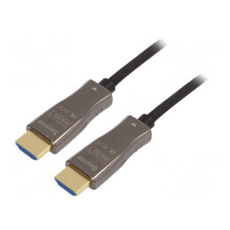 Cablu HDMI Optic 15m Negru HDCP 1.4/2.2 | Electronic-mag.ro | Componente Electronice