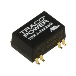 Convertor DC/DC 3W 18-36V la 12V/-12V SMD TDR 3-2422SM | Electronic-mag.ro | Componente Electronice