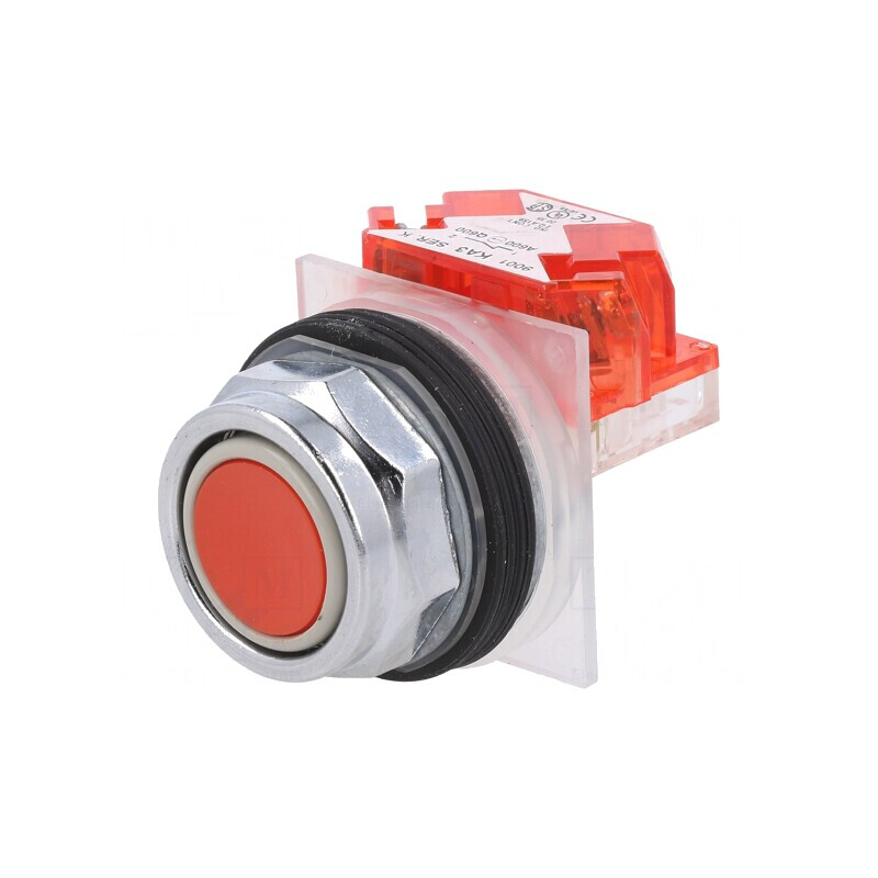 Comutator apăsare 30mm 1 NC roșu | Electronic-mag.ro | Componente Electronice