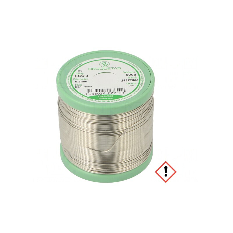 Sârmă de lipit fără plumb 0,8mm 500g ECO3 | Electronic-mag.ro | Componente Electronice