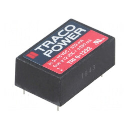 Convertor DC/DC 6W 9-18V la 12V/-12V DIP24 TRI 6-1222 | Electronic-mag.ro | Componente Electronice