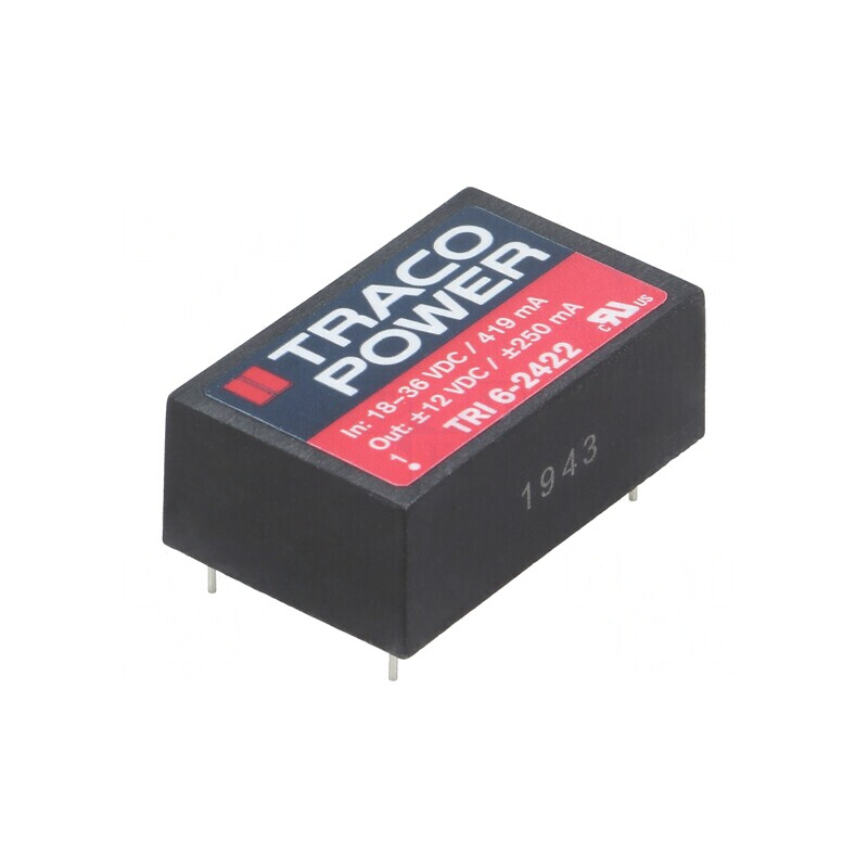 Convertor DC/DC 6W 18-36V la 12V/ -12V TRI 6-2422 | Electronic-mag.ro | Componente Electronice Convertor DC/DC 6W 18-36V la 12V/ -12V TRI 6-2422 | Electronic-mag.ro | Componente Electronice