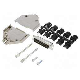 Conector D-Sub 25 PIN Tată Drept Cu Șurub Pe Cablu | Electronic-mag.ro | Componente Electronice