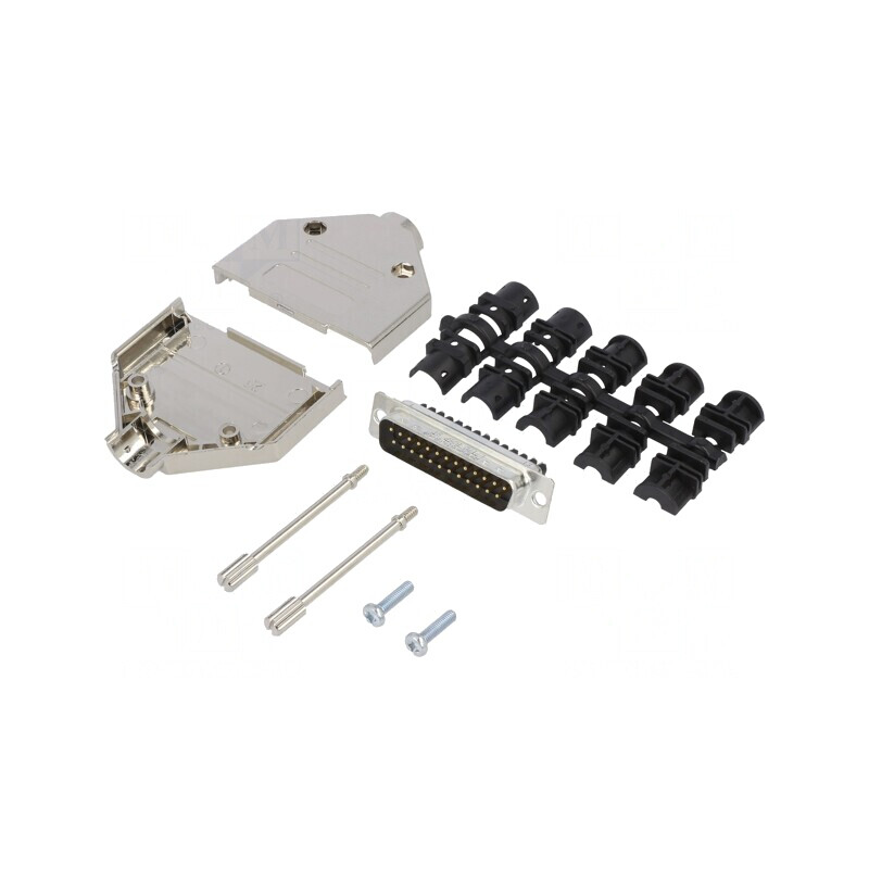 Conector D-Sub 25 PIN Tată Drept Cu Șurub Pe Cablu | Electronic-mag.ro | Componente Electronice