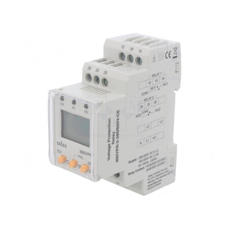 Releu Digital pentru Șină DIN LCD 3 Cifre 900VPR-2-280/600-CE-ROHS | Electronic-mag.ro | Componente Electronice