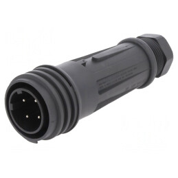 Conector Circular Mufă Tată 4 PIN Filet Exterior | Electronic-mag.ro | Componente Electronice