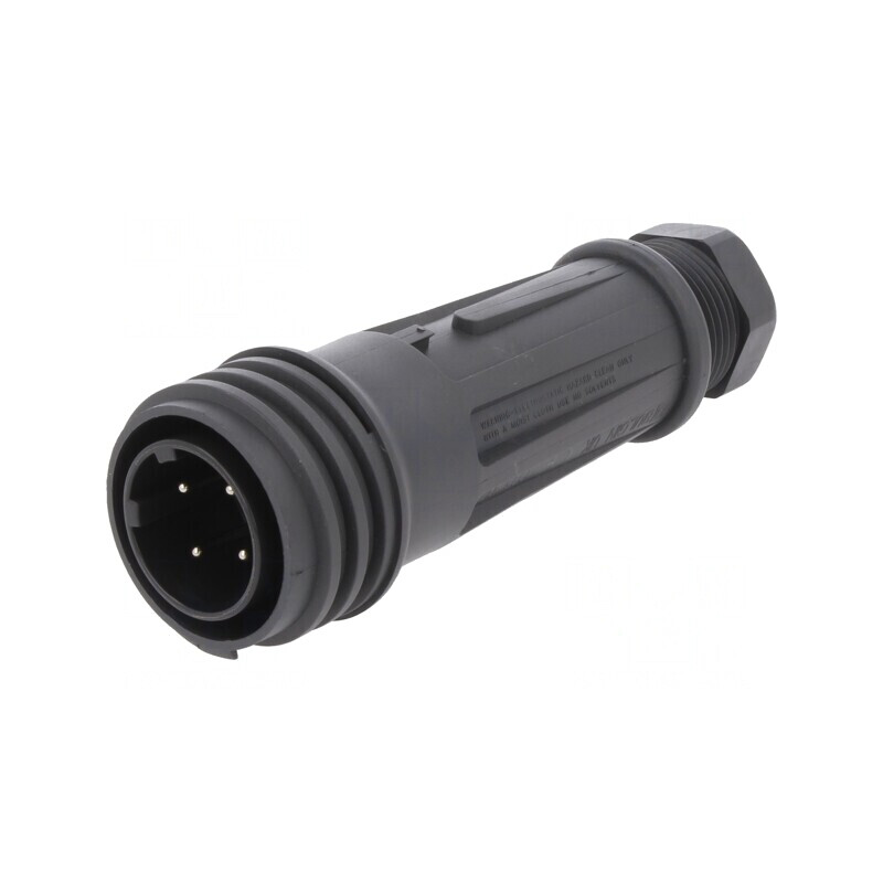 Conector Circular Mufă Tată 4 PIN Filet Exterior | Electronic-mag.ro | Componente Electronice