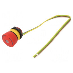 Comutator de Siguranță 22mm 2 NC Roșu LED IP65 | Electronic-mag.ro | Componente Electronice
