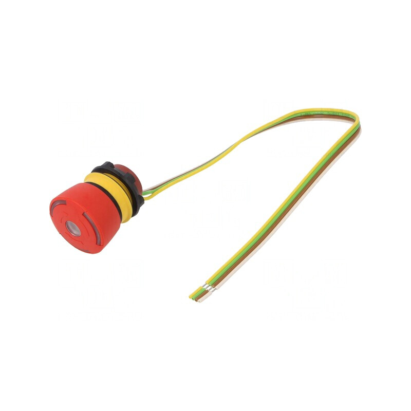 Comutator de Siguranță 22mm 2 NC Roșu LED IP65 | Electronic-mag.ro | Componente Electronice
