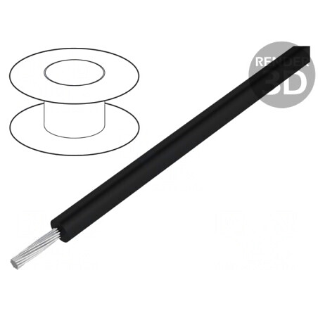 Cablu electric Cu EPDM negru 3kV 30,5m 20AWG | Electronic-mag.ro | Componente Electronice