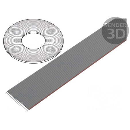 Cablu Bandă 1,27mm Cu PVC Gri 76m | Electronic-mag.ro | Componente Electronice