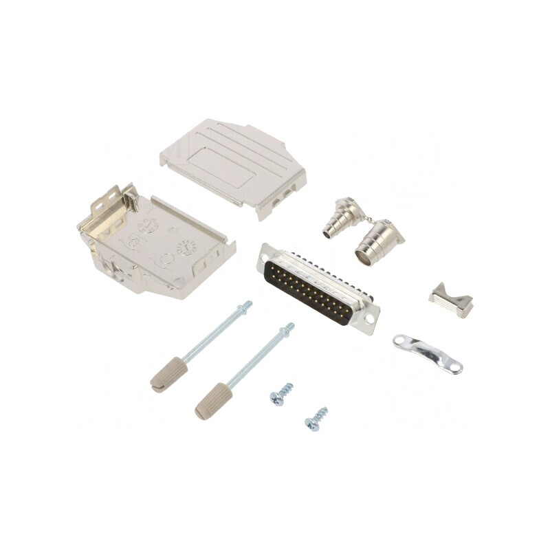 Conector D-Sub 25 PIN Tată Drept Terminal Șurub pe Cablu | Electronic-mag.ro | Componente Electronice