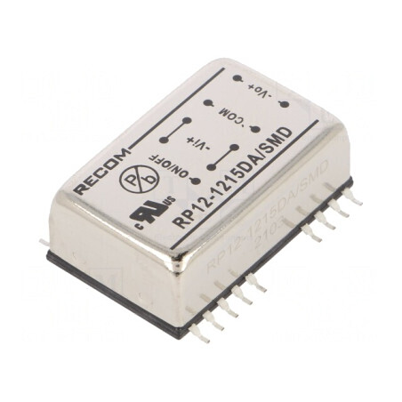 Convertor DC/DC 12W 9-18V la ±15V SMD | Electronic-mag.ro | Componente Electronice