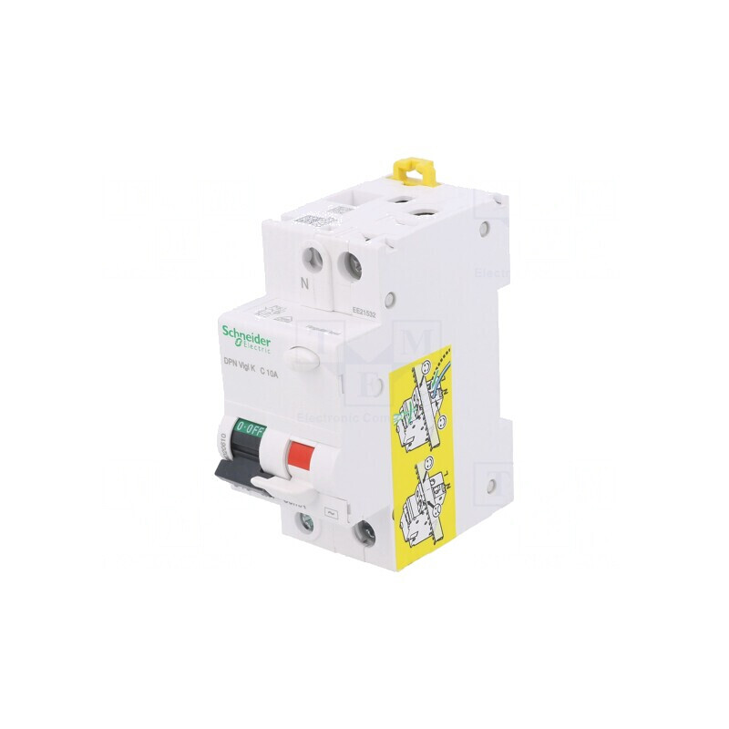 Întrerupător RCBO 10A 30mA 1P+N 230/400VAC | Electronic-mag.ro | Componente Electronice