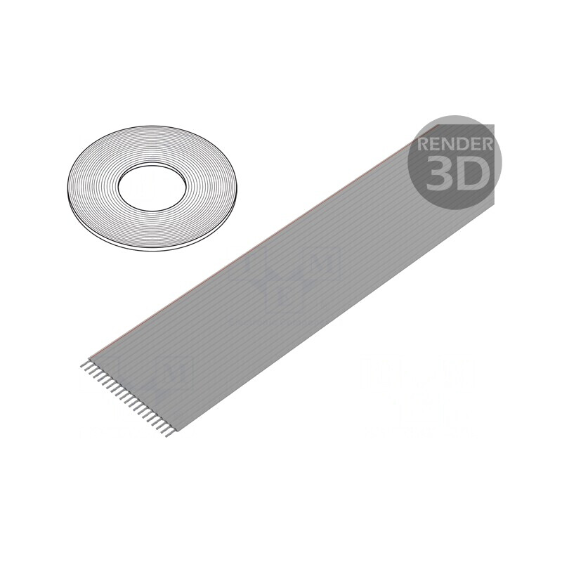 Cablu Bandă 1mm Cu 14x28AWG Neecranat PVC Gri 30M | Electronic-mag.ro | Componente Electronice