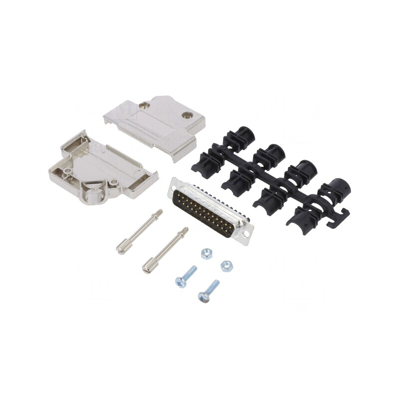 Conector D-Sub 25 PIN Tată 45° Terminal Șurub | Electronic-mag.ro | Componente Electronice