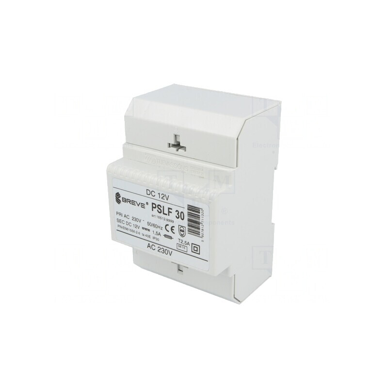 Alimentator Transformator Șină DIN 12VDC | Electronic-mag.ro | Componente Electronice