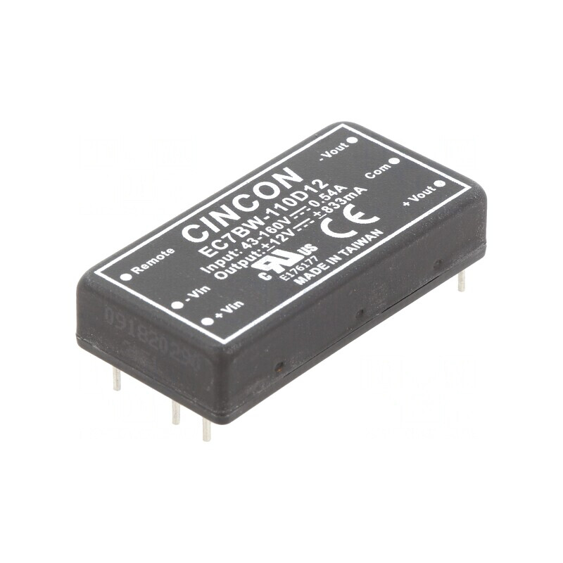 Convertor DC/DC 20W 43-160V la 12V/-12V EC7BW-110D12 | Electronic-mag.ro | Componente Electronice Convertor DC/DC 20W 43-160V la 12V/-12V EC7BW-110D12 | Electronic-mag.ro | Componente Electronice