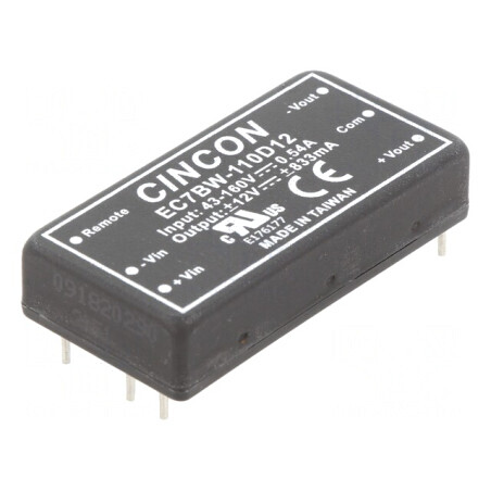 Convertor DC/DC 20W 43-160V la 12V/-12V EC7BW-110D12 | Electronic-mag.ro | Componente Electronice