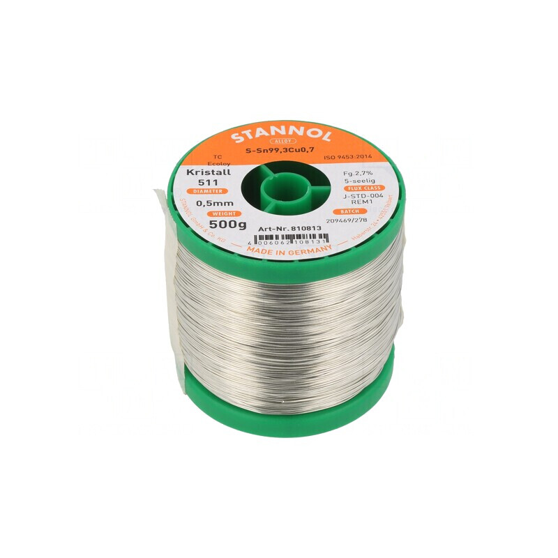 Sârmă de lipit fără plumb 0,5kg 500um | Electronic-mag.ro | Componente Electronice Sârmă de lipit fără plumb 0,5kg 500um | Electronic-mag.ro | Componente Electronice