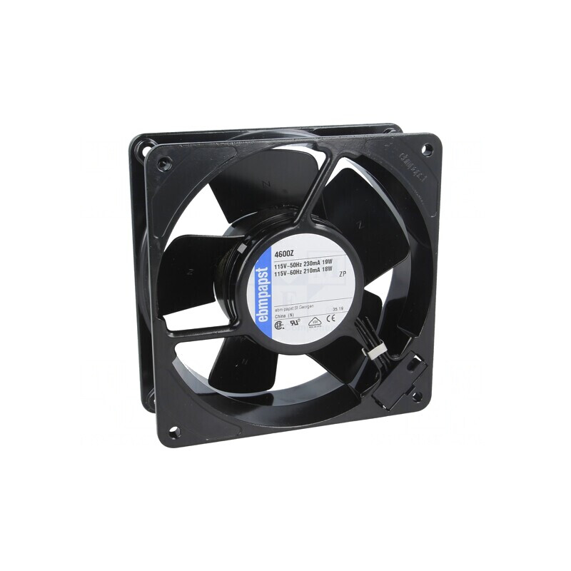 Ventilator AC Axial 115V 119x119x38mm 180m3/h 45dBA 60Hz | Electronic-mag.ro | Componente Electronice