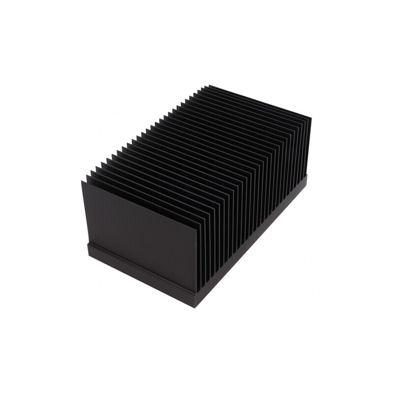 Radiator extrudat cu aripioare negre 100mm x 174mm | Electronic-mag.ro | Componente Electronice
