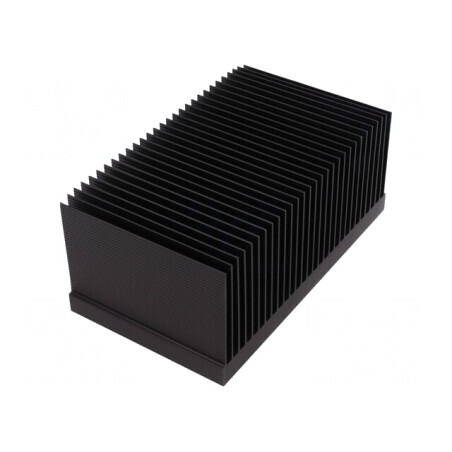Radiator extrudat cu aripioare negre 100mm x 174mm | Electronic-mag.ro | Componente Electronice