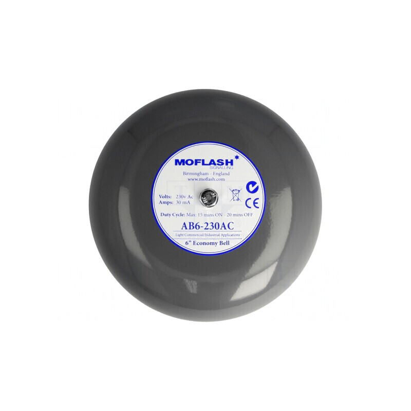 Clopot Acustic 230VAC 100dB IP44 Gri | Electronic-mag.ro | Componente Electronice