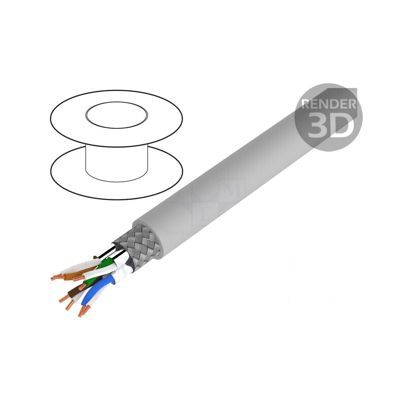 Cablu S/FTP Cat7 50m LSZH Gri | Electronic-mag.ro | Componente Electronice