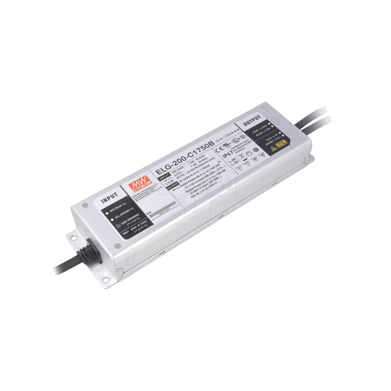 Alimentator LED 200W 57-114VDC 1750mA 100-305VAC | Electronic-mag.ro | Componente Electronice