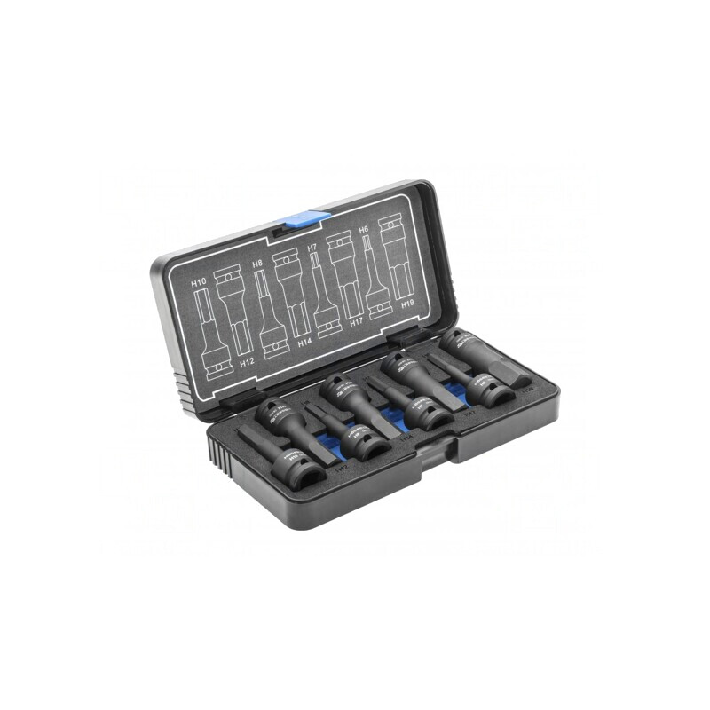 Set chei imbus tubulară cu impact 1/2, 8 bucăți | Electronic-mag.ro | Componente Electronice