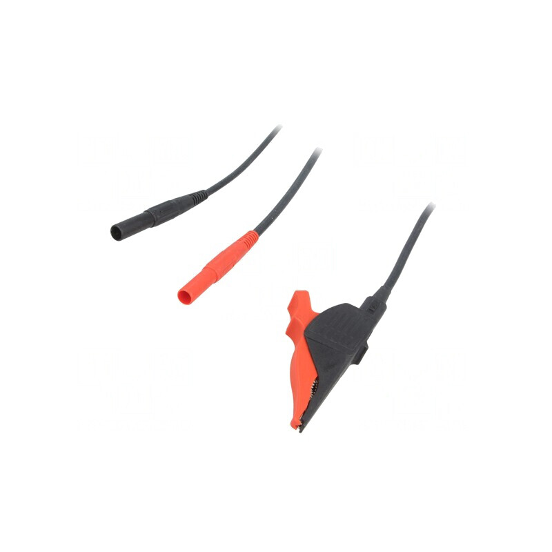 Cablu Kelvin 20A Mufă Banană 4mm x2 Cleme Crocodil 2,5m | Electronic-mag.ro | Componente Electronice
