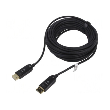 Cablu DisplayPort 2.0 Optic 10m Negru HDCP 2.2 | Electronic-mag.ro | Componente Electronice