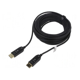 Cablu DisplayPort 2.0 Optic 10m Negru HDCP 2.2 | Electronic-mag.ro | Componente Electronice