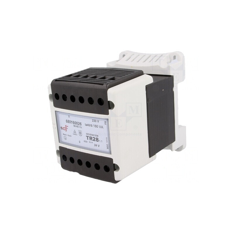 Transformator de Alimentare 160VA 230V AC la 24V pentru Șină DIN | Electronic-mag.ro | Componente Electronice