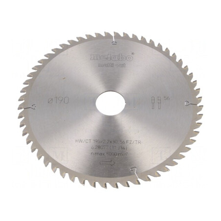 Disc Ferăstrău Circular 190mm 56 Dinți | Electronic-mag.ro | Componente Electronice