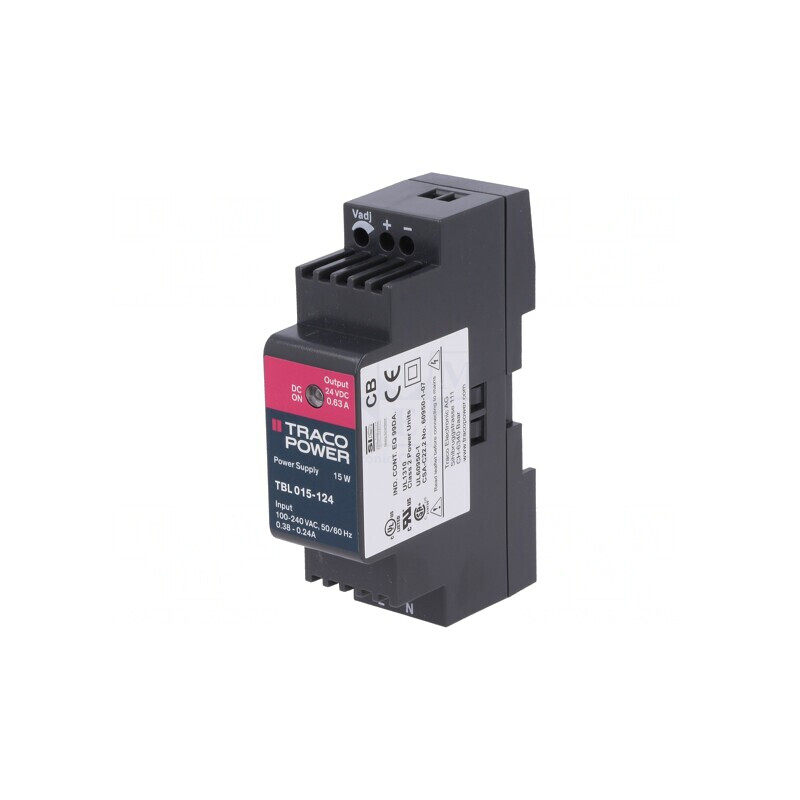 Alimentator pulsatoriu șină DIN 15W 24V 0,63A | Electronic-mag.ro | Componente Electronice